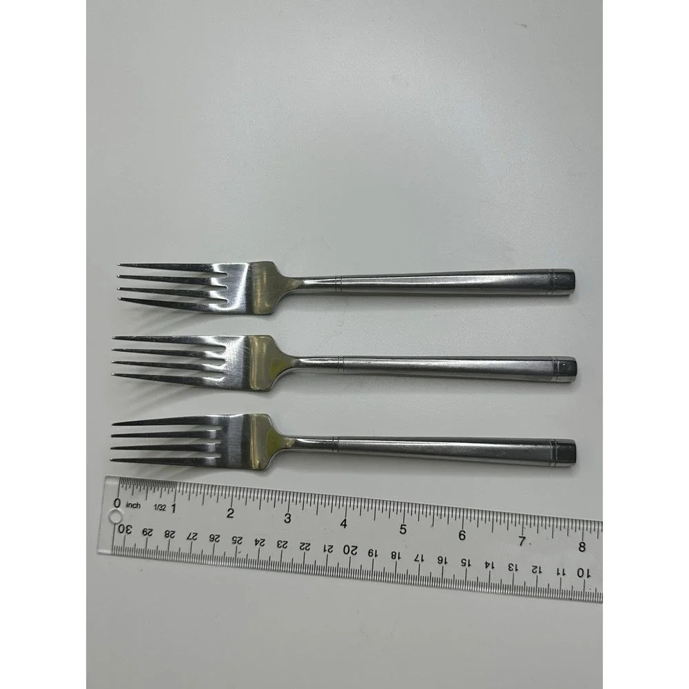 Hampton Silversmiths Ritz Stainless Flatware‎ Dinner Forks Set of 3